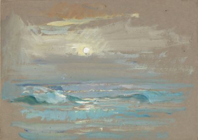 Merimaisema. Kuunvalo tyynellä merellä, 1800-luvun loppupuoli - 1900-luvun puoliväli (akvarelli). tekijältä John Everett