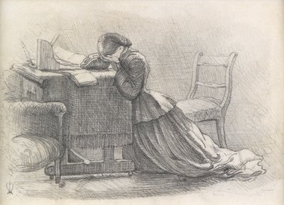 Vaimo - kuvitus runoon tekijältä John Everett Millais