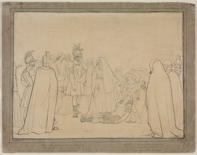 Aeneas näytti Pallaksen ruumiin Vergilius Aeneidista, 1843. tekijältä John Everett Millais