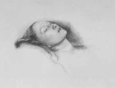 Elizabeth Siddal: Tutkimus "Ophelialle", 1852 tekijältä John Everett Millais