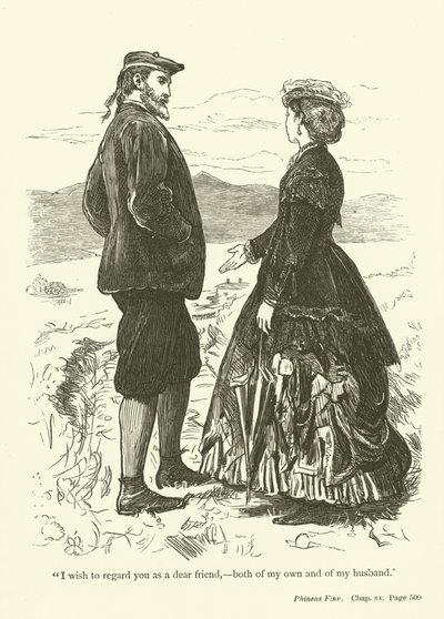 Anthony Trollopen kuvitus Phineas Finnille tekijältä John Everett Millais