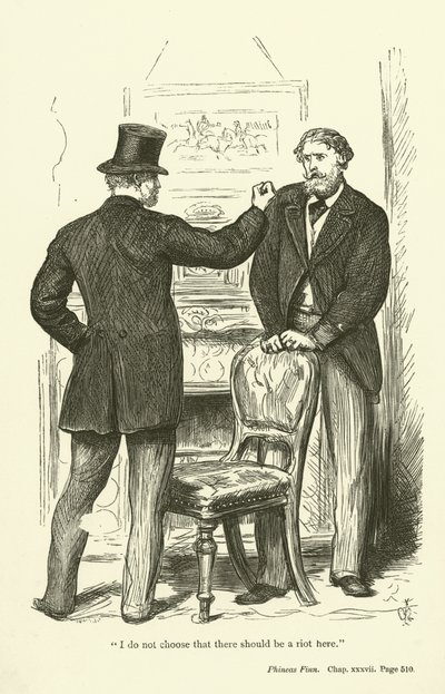Anthony Trollopen kuvitus Phineas Finnille tekijältä John Everett Millais