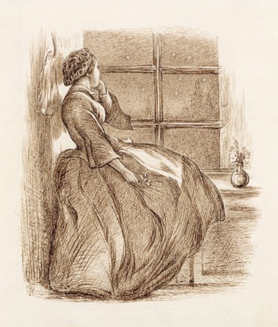 Kadonnut rakkaus, n. 1859 (kynä ja muste) tekijältä John Everett Millais