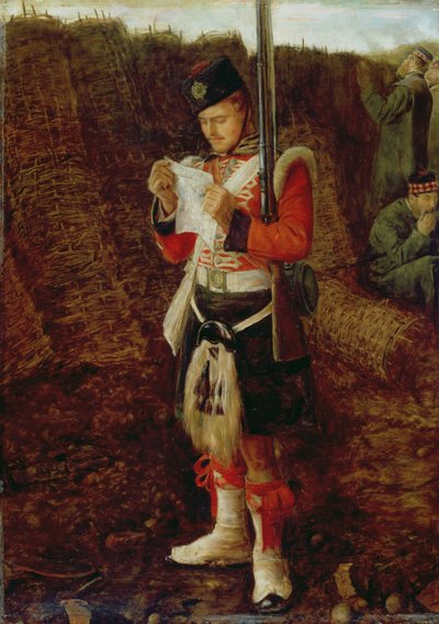 Uutisia kotoa, 1856-57 tekijältä John Everett Millais