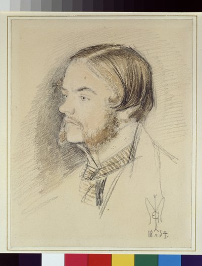 Holman Huntin muotokuva, 1854 (wc ja kynä paperille) tekijältä John Everett Millais