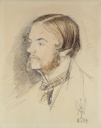 Muotokuva William Holman Huntista, 1854 tekijältä John Everett Millais