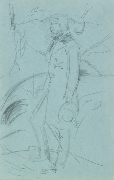 Alustava luonnos John Ruskinin muotokuvalle, 1853-1854 tekijältä John Everett Millais