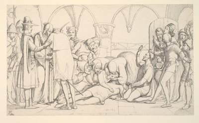 Tutkimus "Romeo ja Julia, viimeinen kohtaus" tekijältä John Everett Millais