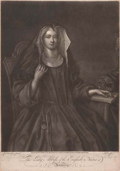 Antwerpenin englantilaisten nunnien lady Howard Abbess tekijältä John Faber the younger