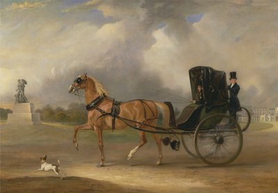 William Massey-Stanley ajaa Cabriolettia Hyde Parkissa tekijältä John Ferneley