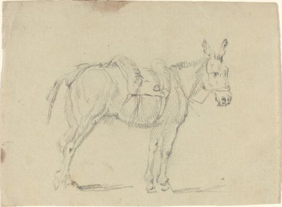 Aasi venyttelee takajalkaa tekijältä John Flaxman