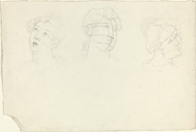 Maria Magdalenan ja kahden pyhän pää (?) tekijältä John Flaxman