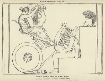 Homer kutsumassa Musea tekijältä John Flaxman