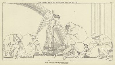 Iris neuvoo Priamia hankkimaan Hectorin ruumiin tekijältä John Flaxman