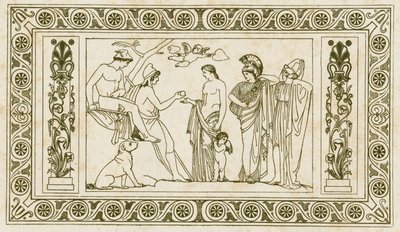 Pariisin tuomio (kuvitus) tekijältä John Flaxman