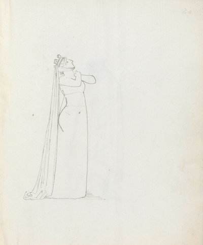 Mrs Siddons Constance, 1783 (kynä, muste ja pesu paperille) tekijältä John Flaxman