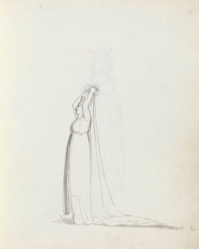 Mrs Siddons Constance, 1783 (kynä, muste ja pesu paperille) tekijältä John Flaxman