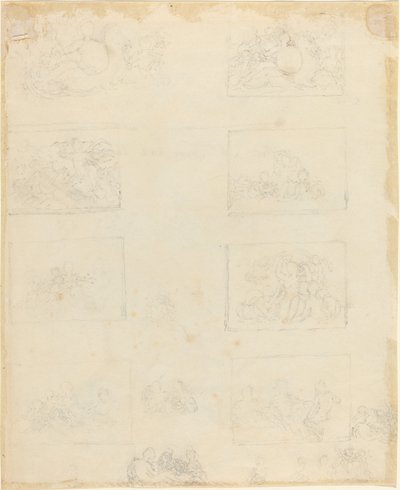 Tutkimusarkki [recto and verso] tekijältä John Flaxman