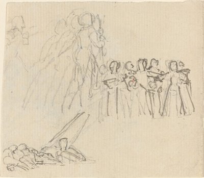 Tutkimusarkki [recto and verso] tekijältä John Flaxman