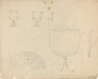 Tutkimusarkki [recto and verso] tekijältä John Flaxman