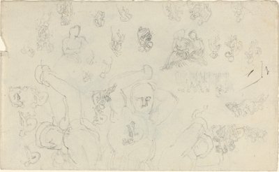 Tutkimusarkki [recto and verso] tekijältä John Flaxman