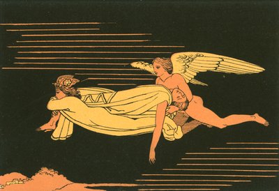 Uni ja kuolema Sarpedonin ruumiin kuljettaminen Lyykiaan tekijältä John Flaxman