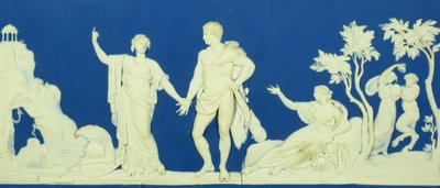 The Choice of Hercules, Wedgwoodin plakki (jasperware) tekijältä John Flaxman