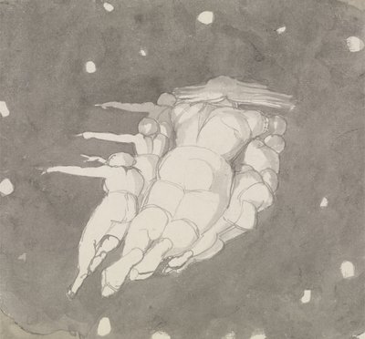 Taivaiden luominen, n. 1790 (kynä ja muste pesulla paperille) tekijältä John Flaxman