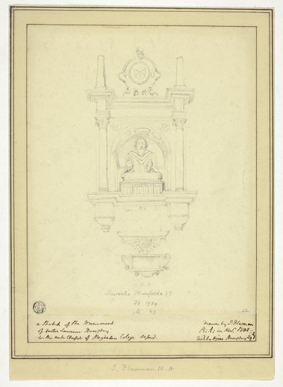 Tohtori Lawrence Humphreyn muistomerkki tekijältä John Flaxman