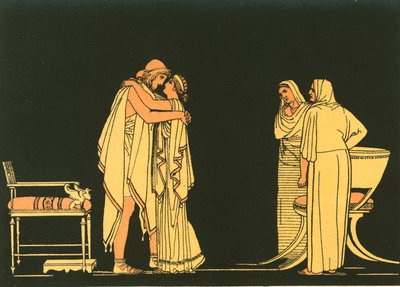 Odysseuksen ja Penelopen tapaaminen tekijältä John Flaxman