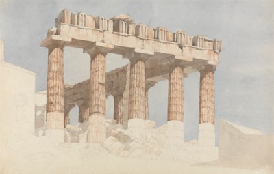 Parthenonin itäpää ja eteläpuoli tekijältä John Foster