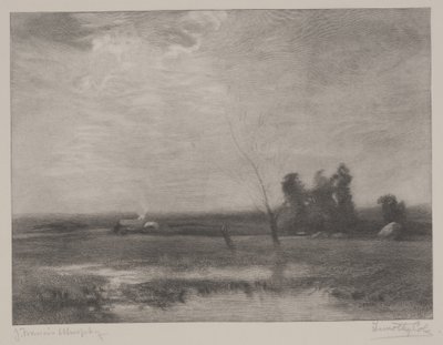 Lowlands Afternoon, printti Timothy Cole (1852-1931) tekijältä John Francis Murphy
