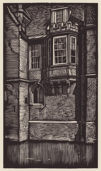 Cambridge: Queensin kulma (puupiirros). tekijältä John Frederick Greenwood