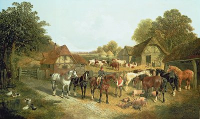 Englantilainen kotitila (öljy) tekijältä John Frederick Herring Senior