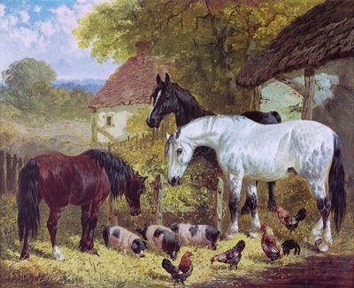 Huonekalut ja erilaiset esineet 1100- ja 1300-luvuilta tekijältä John Frederick Herring Senior