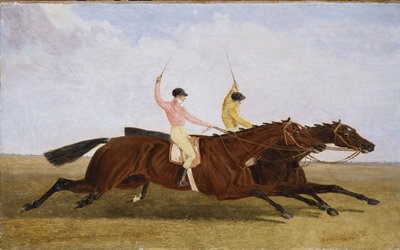 Satiristi William Scott Upin kanssa Voita kruunajaiset John Day Upin kanssa - The St. Leger 1841 tekijältä John Frederick Herring Senior