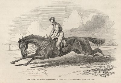 "The Baron", Great St. Leger -palkinnon voittaja, "The Illustrated London News", 27. syyskuuta 1845 tekijältä John Frederick Herring Senior