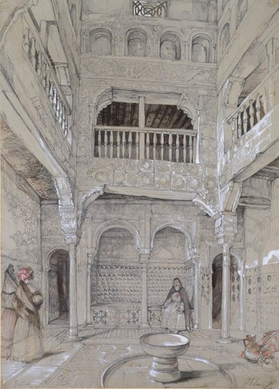 Sisäänkäynti Alhambran kylpylään, 1830-luku tekijältä John Frederick Lewis