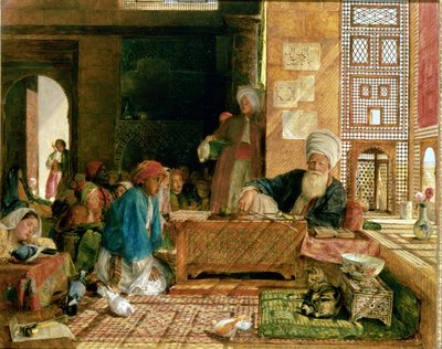 Koulun sisustus, Kairo (katso myös 22700 ja 43799) tekijältä John Frederick Lewis