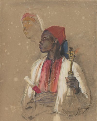 Study for The Pipe Bearer, 1841-51. tekijältä John Frederick Lewis