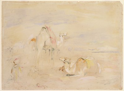 Tutkimus pysähdykseksi autiomaassa (lyijykynä ja akvarelli) tekijältä John Frederick Lewis
