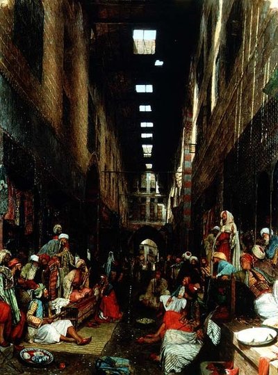 El Khan Khallilin Bezestein-basaari, Kairo tekijältä John Frederick Lewis