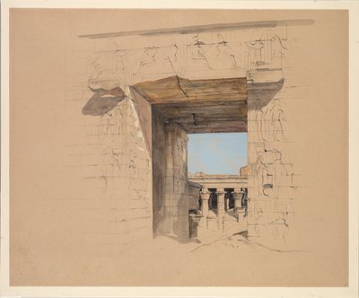Edfun temppeli: Pylonin ovi, 1850. tekijältä John Frederick Lewis