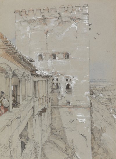 Torre de Comares, Alhambra, 1835 tekijältä John Frederick Lewis