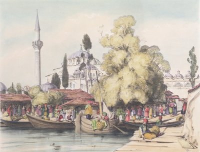 Tophana, levy 15 julkaisusta "Illustrations of Constantinople", taiteilijan kaivertama, pub. 1838 tekijältä John Frederick Lewis