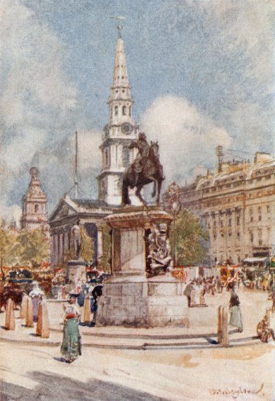 Charing Cross, Kaarle I:n ja St. Martin-in-the-Fieldsin patsas tekijältä John Fulleylove