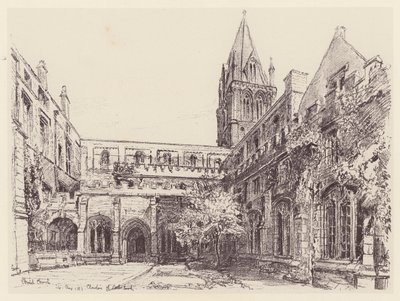 Christ Church Cloisters (litografia) tekijältä John Fulleylove