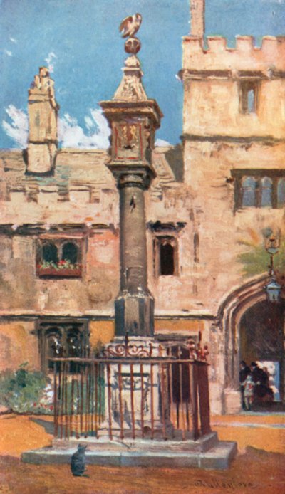 Corpus Christi College (värillinen litografia) tekijältä John Fulleylove
