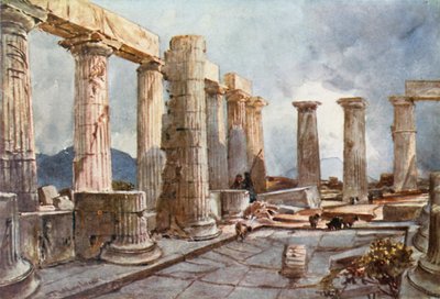 Apollon temppelin sisustus Bassaessa Arcadiassa tekijältä John Fulleylove