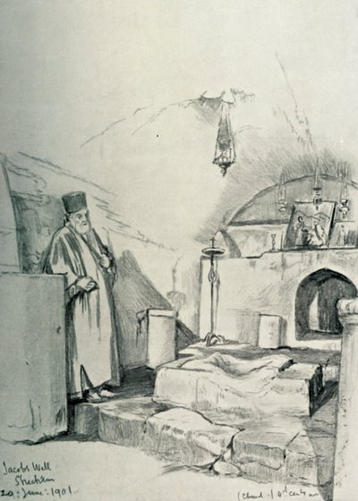 Jacobs Well Shechem Nablusissa, 1902. tekijältä John Fulleylove